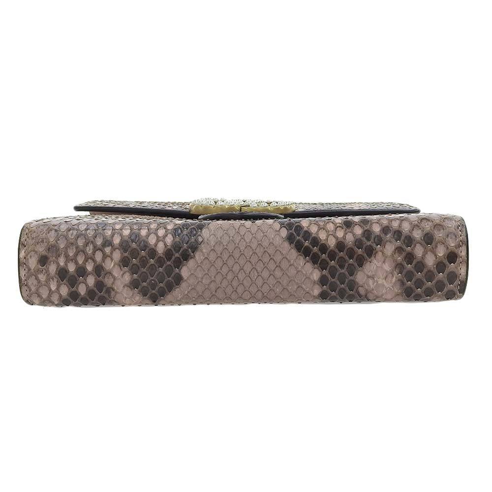 Gucci Gg Marmont Python Leather Chain Wallet Shou… - image 3